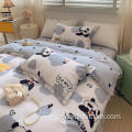 Frenha de capa de cama com círculo de panda conjunto de roupas de cama